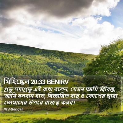 যিহিষ্কেল 20:33 BENIRV Bible Verse Image