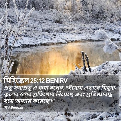 যিহিষ্কেল 25:12 BENIRV Bible Verse Image