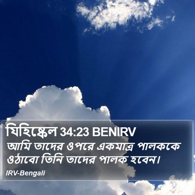 যিহিষ্কেল 34:23 BENIRV Bible Verse Image