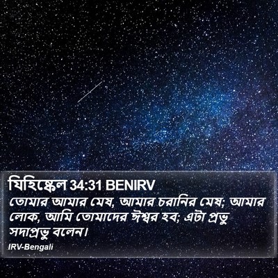 যিহিষ্কেল 34:31 BENIRV Bible Verse Image