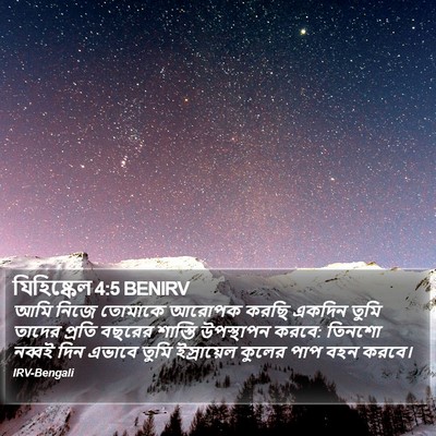 যিহিষ্কেল 4:5 BENIRV Bible Verse Image