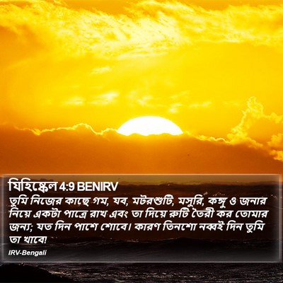 যিহিষ্কেল 4:9 BENIRV Bible Verse Image