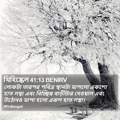 যিহিষ্কেল 41:13 BENIRV Bible Verse Image