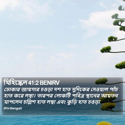 যিহিষ্কেল 41:2 BENIRV Bible Verse Image
