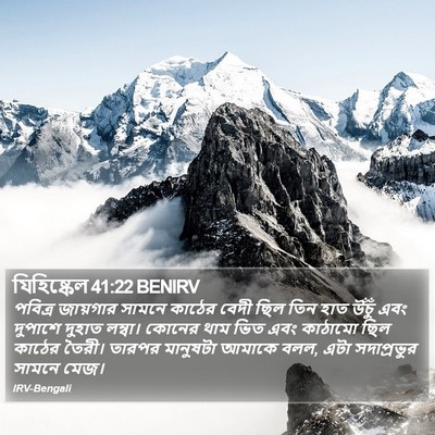 যিহিষ্কেল 41:22 BENIRV Bible Verse Image