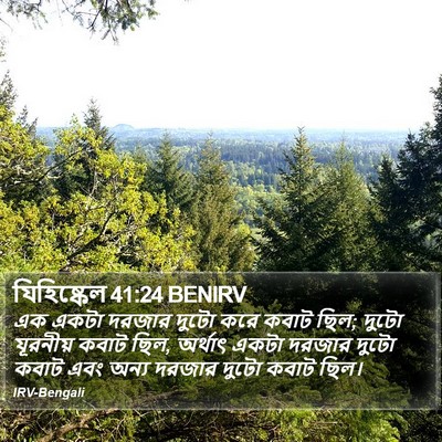 যিহিষ্কেল 41:24 BENIRV Bible Verse Image
