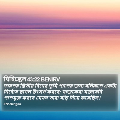 যিহিষ্কেল 43:22 BENIRV Bible Verse Image