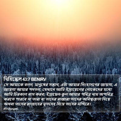 যিহিষ্কেল 43:7 BENIRV Bible Verse Image