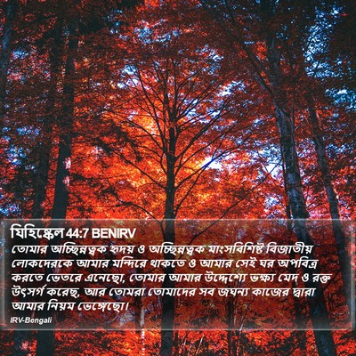 যিহিষ্কেল 44:7 BENIRV Bible Verse Image