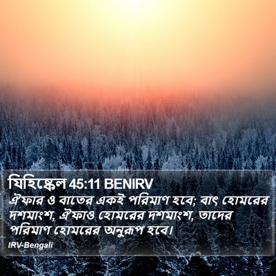 যিহিষ্কেল 45:11 BENIRV Bible Verse Image