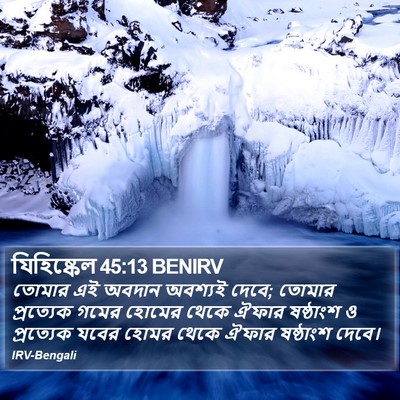 যিহিষ্কেল 45:13 BENIRV Bible Verse Image