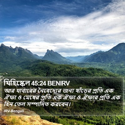 যিহিষ্কেল 45:24 BENIRV Bible Verse Image