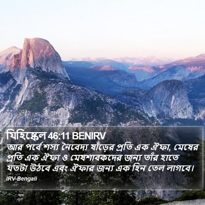 যিহিষ্কেল 46:11 BENIRV Bible Verse Image