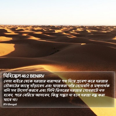 যিহিষ্কেল 46:2 BENIRV Bible Verse Image