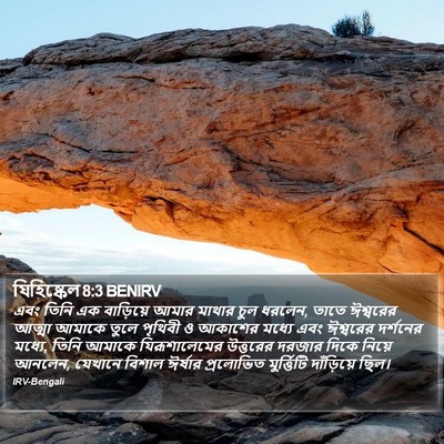 যিহিষ্কেল 8:3 BENIRV Bible Verse Image