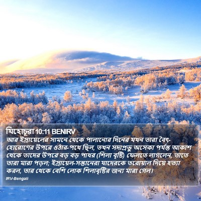 যিহোচূৱা 10:11 BENIRV Bible Verse Image