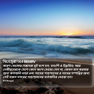 যিহোচূৱা 14:4 BENIRV Bible Verse Image
