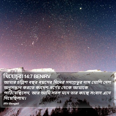 যিহোচূৱা 14:7 BENIRV Bible Verse Image