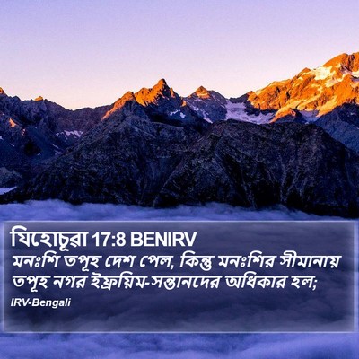 যিহোচূৱা 17:8 BENIRV Bible Verse Image