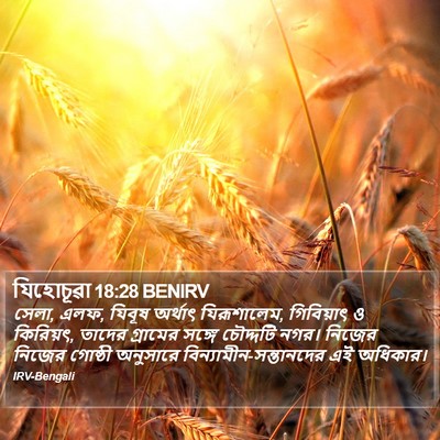 যিহোচূৱা 18:28 BENIRV Bible Verse Image