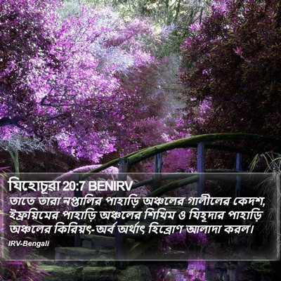 যিহোচূৱা 20:7 BENIRV Bible Verse Image