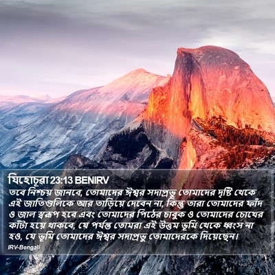 যিহোচূৱা 23:13 BENIRV Bible Verse Image