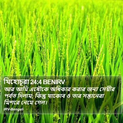 যিহোচূৱা 24:4 BENIRV Bible Verse Image