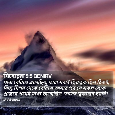 যিহোচূৱা 5:5 BENIRV Bible Verse Image