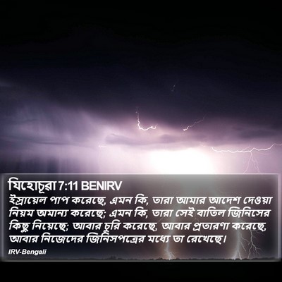 যিহোচূৱা 7:11 BENIRV Bible Verse Image