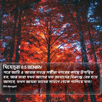 যিহোচূৱা 8:5 BENIRV Bible Verse Image