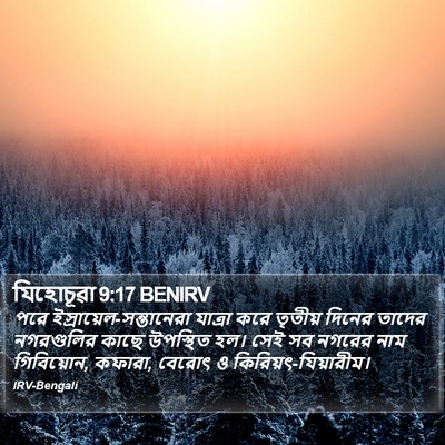 যিহোচূৱা 9:17 BENIRV Bible Verse Image