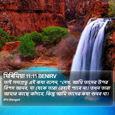 যিৰিমিয়া 11:11 BENIRV Bible Verse Image