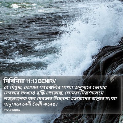 যিৰিমিয়া 11:13 BENIRV Bible Verse Image