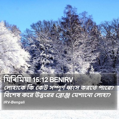যিৰিমিয়া 15:12 BENIRV Bible Verse Image