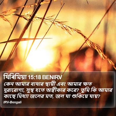 যিৰিমিয়া 15:18 BENIRV Bible Verse Image