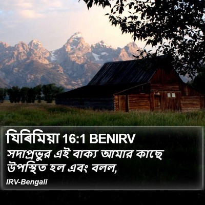 যিৰিমিয়া 16:1 BENIRV Bible Verse Image