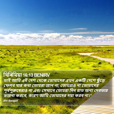 যিৰিমিয়া 16:13 BENIRV Bible Verse Image