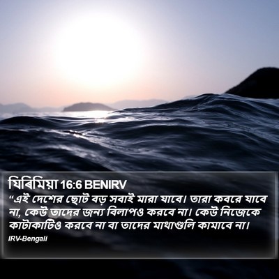 যিৰিমিয়া 16:6 BENIRV Bible Verse Image