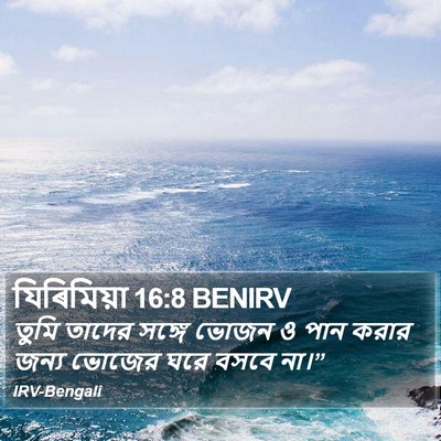যিৰিমিয়া 16:8 BENIRV Bible Verse Image