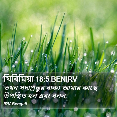 যিৰিমিয়া 18:5 BENIRV Bible Verse Image