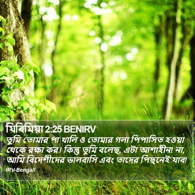 যিৰিমিয়া 2:25 BENIRV Bible Verse Image