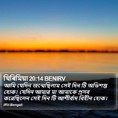 যিৰিমিয়া 20:14 BENIRV Bible Verse Image
