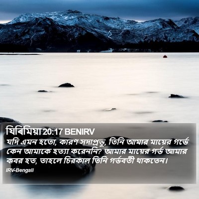 যিৰিমিয়া 20:17 BENIRV Bible Verse Image