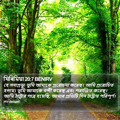 যিৰিমিয়া 20:7 BENIRV Bible Verse Image