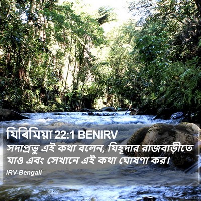 যিৰিমিয়া 22:1 BENIRV Bible Verse Image