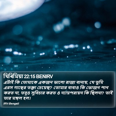 যিৰিমিয়া 22:15 BENIRV Bible Verse Image