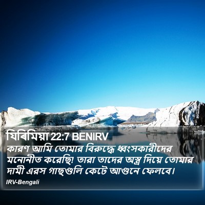 যিৰিমিয়া 22:7 BENIRV Bible Verse Image
