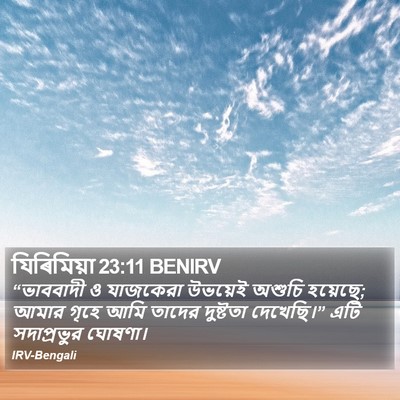 যিৰিমিয়া 23:11 BENIRV Bible Verse Image