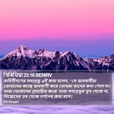 যিৰিমিয়া 23:16 BENIRV Bible Verse Image