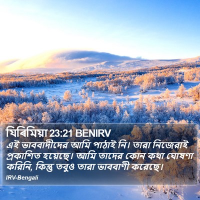 যিৰিমিয়া 23:21 BENIRV Bible Verse Image